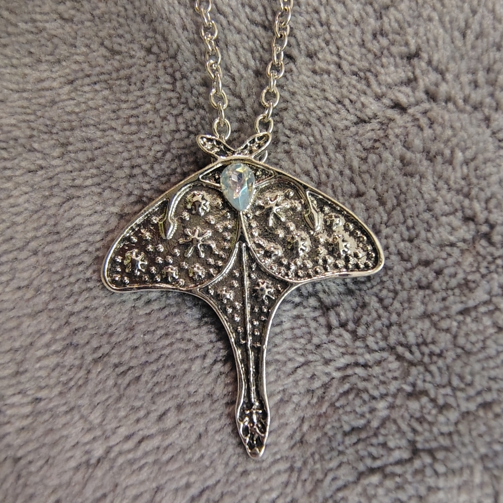 Luna Moth Pendant Necklace